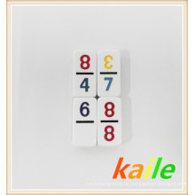 Doppel zwölf Number Theme Domino in Lederbox